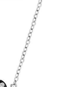 Rain Cloud, 14K White Gold, Black Rhodium + White Sapphire Necklace