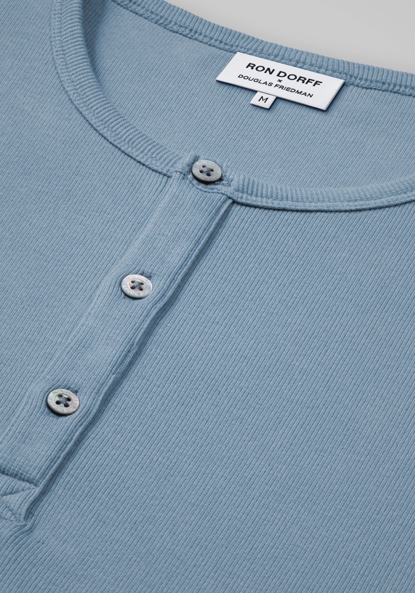 Ribbed Short-Sleeved Henley