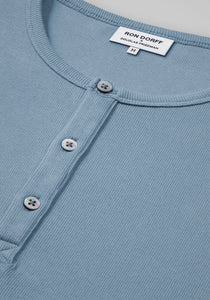 Ribbed Short-Sleeved Henley