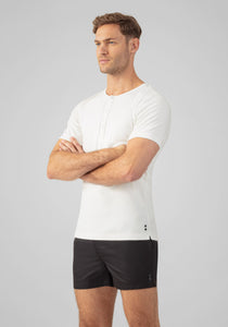 Ribbed Short-Sleeved Henley