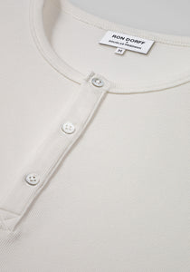 Ribbed Short-Sleeved Henley
