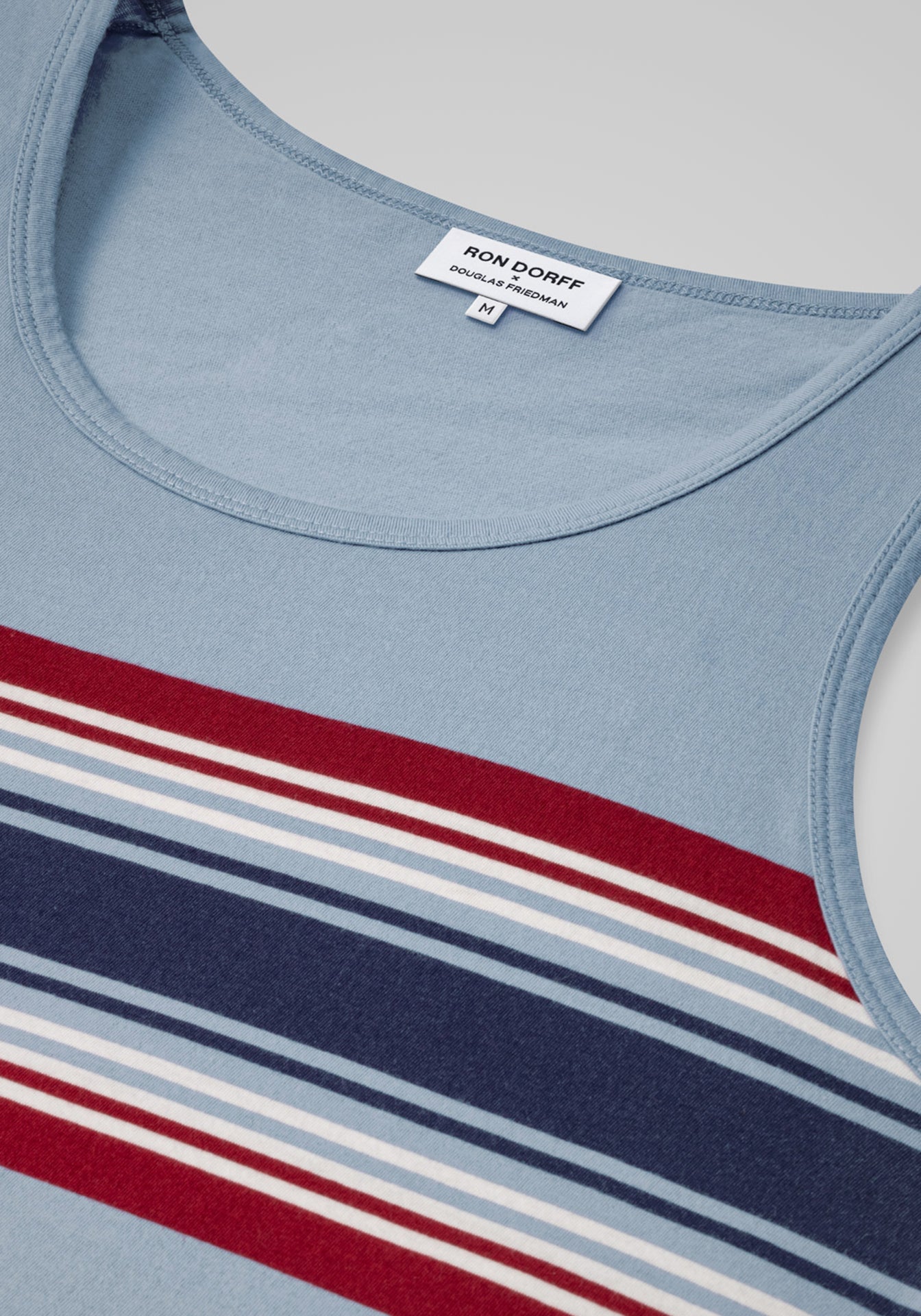 Organic Cotton Tank Top with Chest Stripes