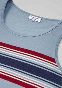 Organic Cotton Tank Top with Chest Stripes