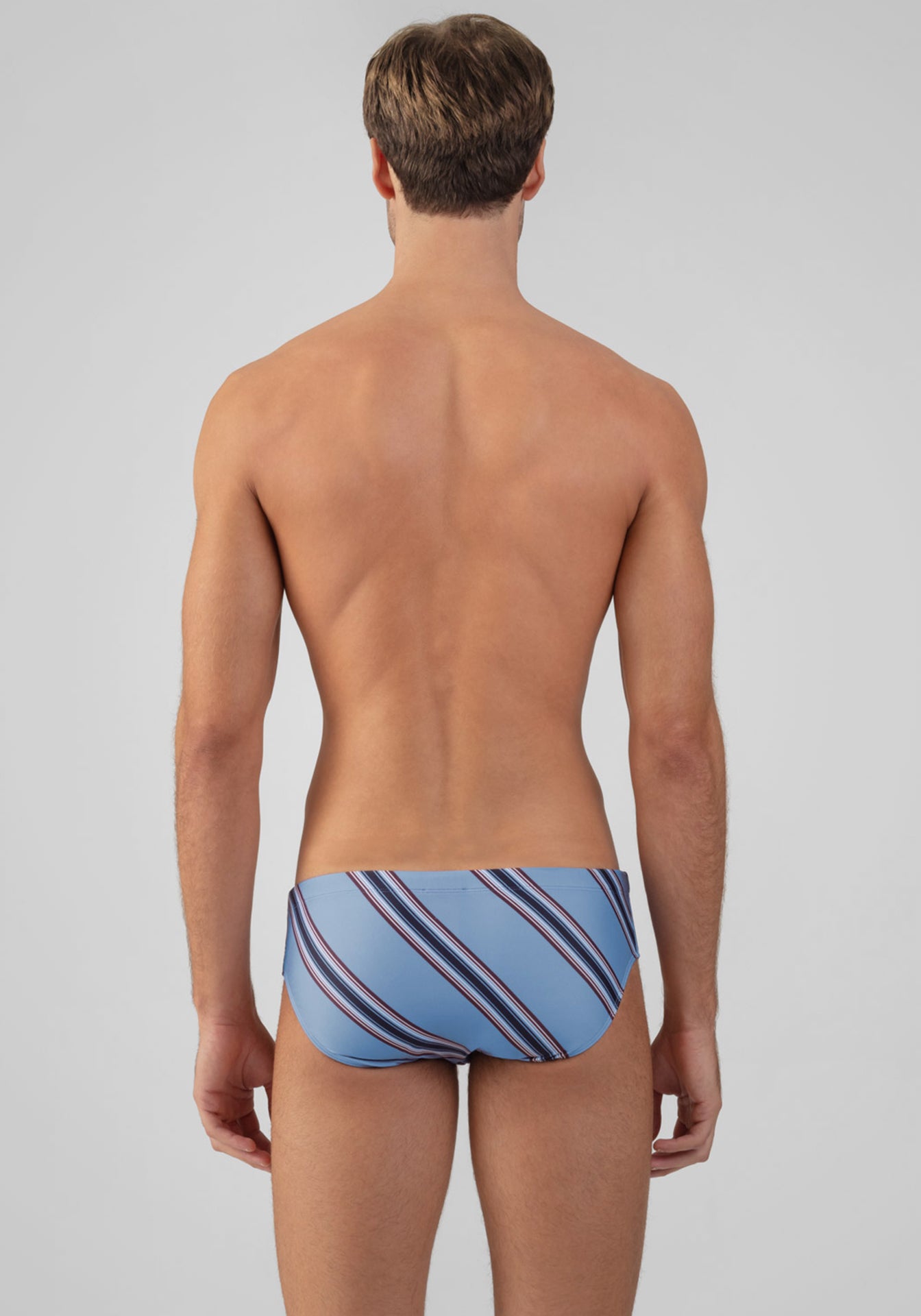 Swim Briefs with Diagonal Stripes