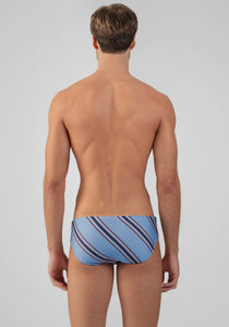 Swim Briefs with Diagonal Stripes