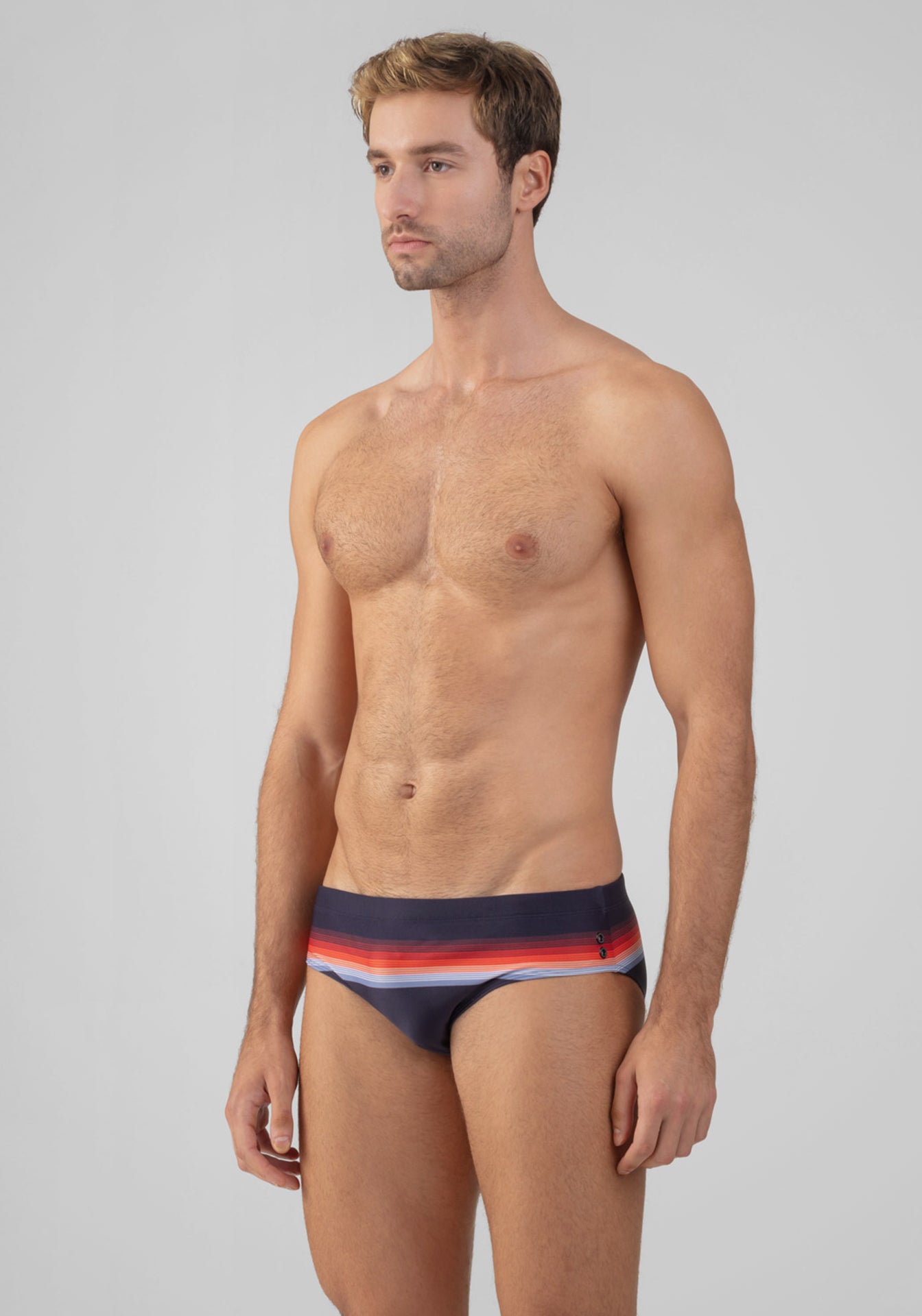 Slim Swim Briefs with Stripes
