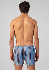 Swim Shorts with Irregular Stripes