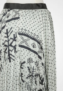 Pattern Knit Print Skirt