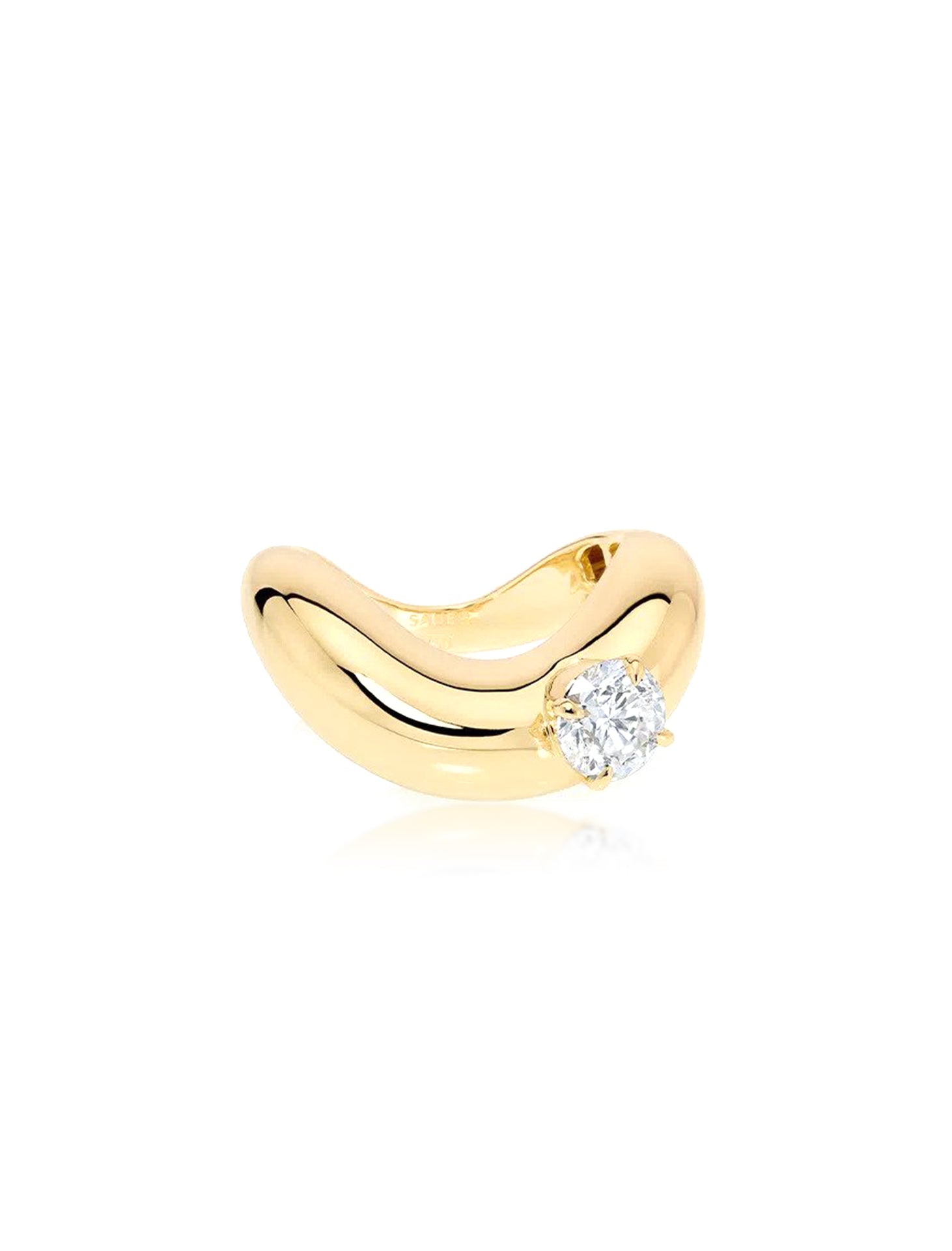 Zaha, 18K Yellow Gold + Diamond Ring