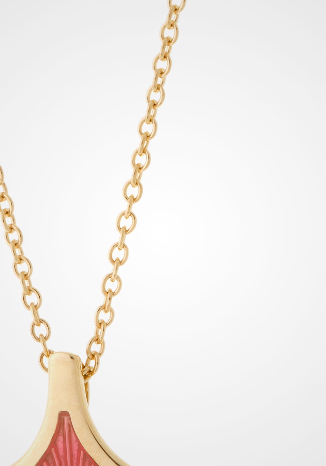 Fish for Love, 18K Yellow Gold, Enamel + Diamond Pendant