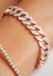 Diamond Emerald Cut, 18K Rose Gold Eternity Band