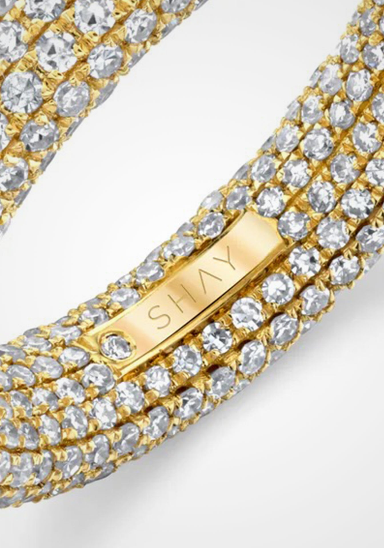 Inside and Out Eternity, 18K Yellow Gold + Diamond Band