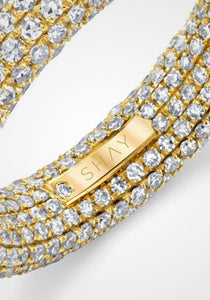 Inside and Out Eternity, 18K Yellow Gold + Diamond Band