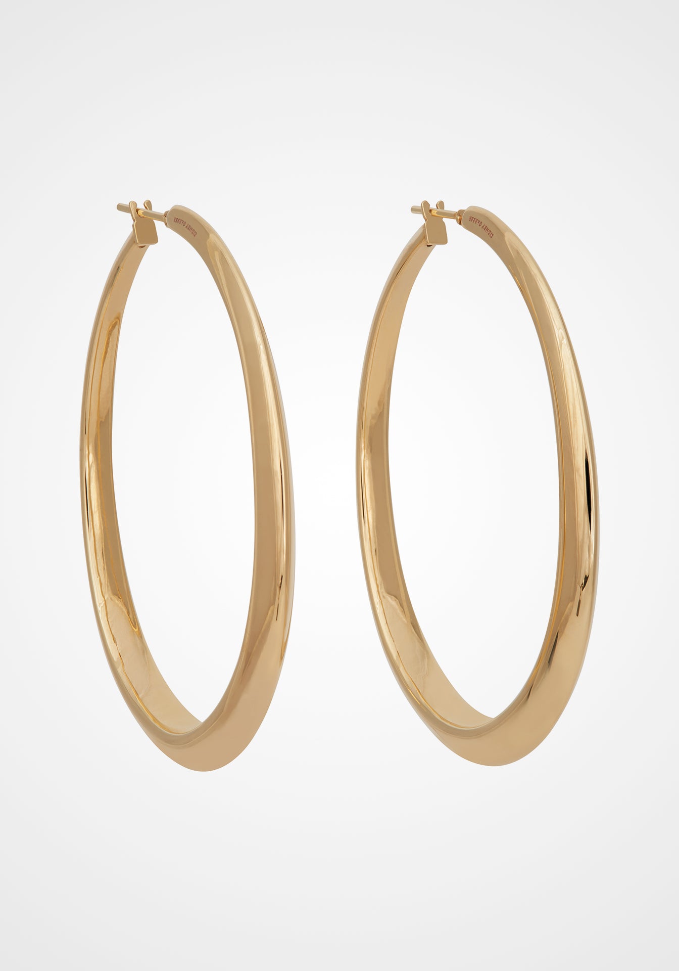 Oval Hoop, 18K Yellow Gold Earrings