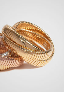 Rolling, 18K Tri Gold Bracelet