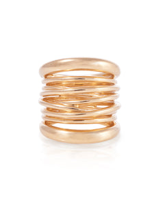 Tall Scribble, 18K Yellow Gold Ring
