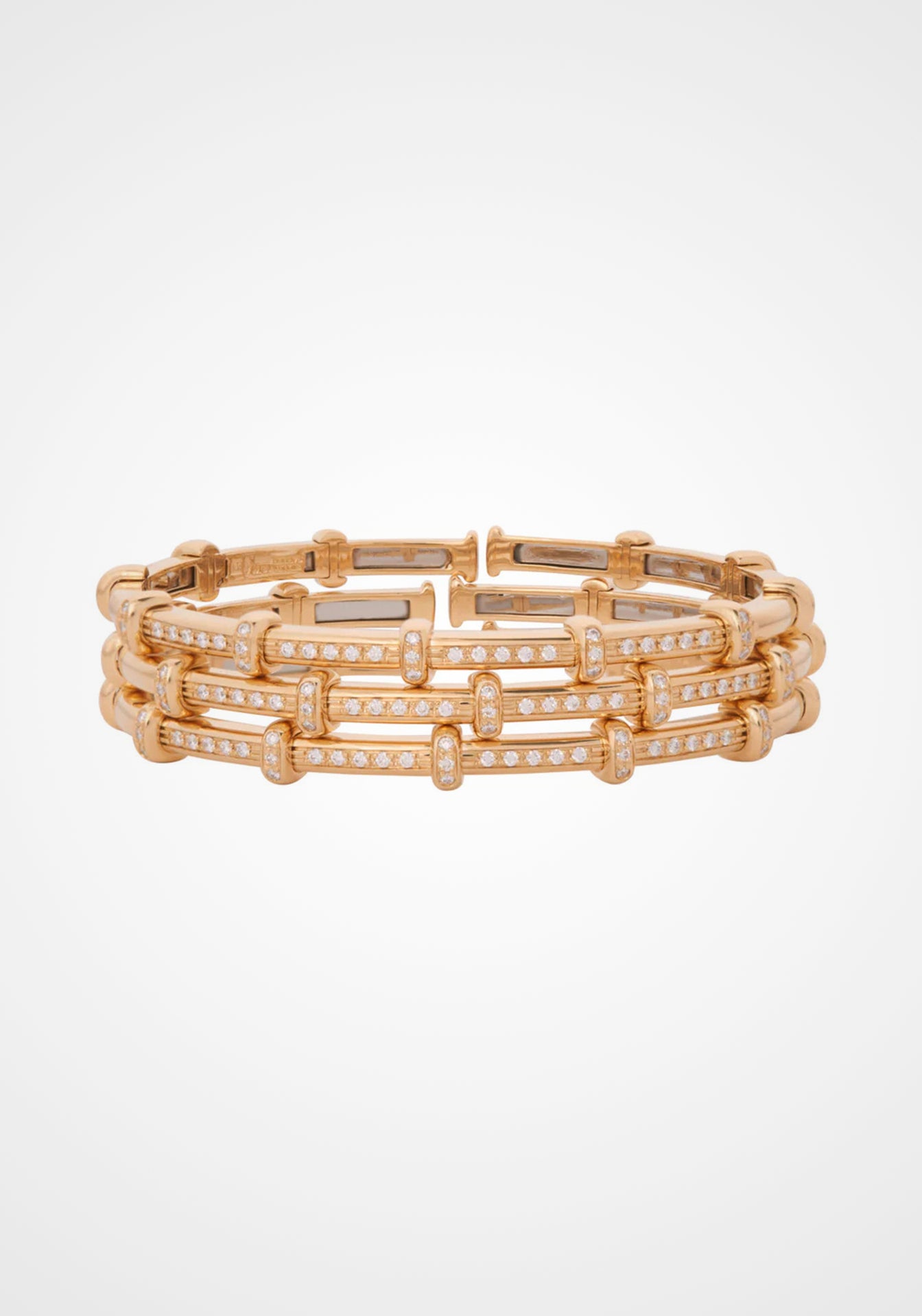 Spring, 18K Yellow Gold + Diamond Bracelet