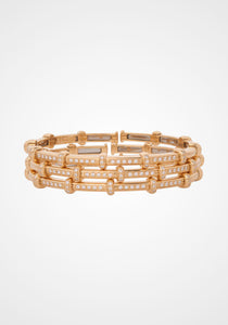 Spring, 18K Yellow Gold + Diamond Bracelet