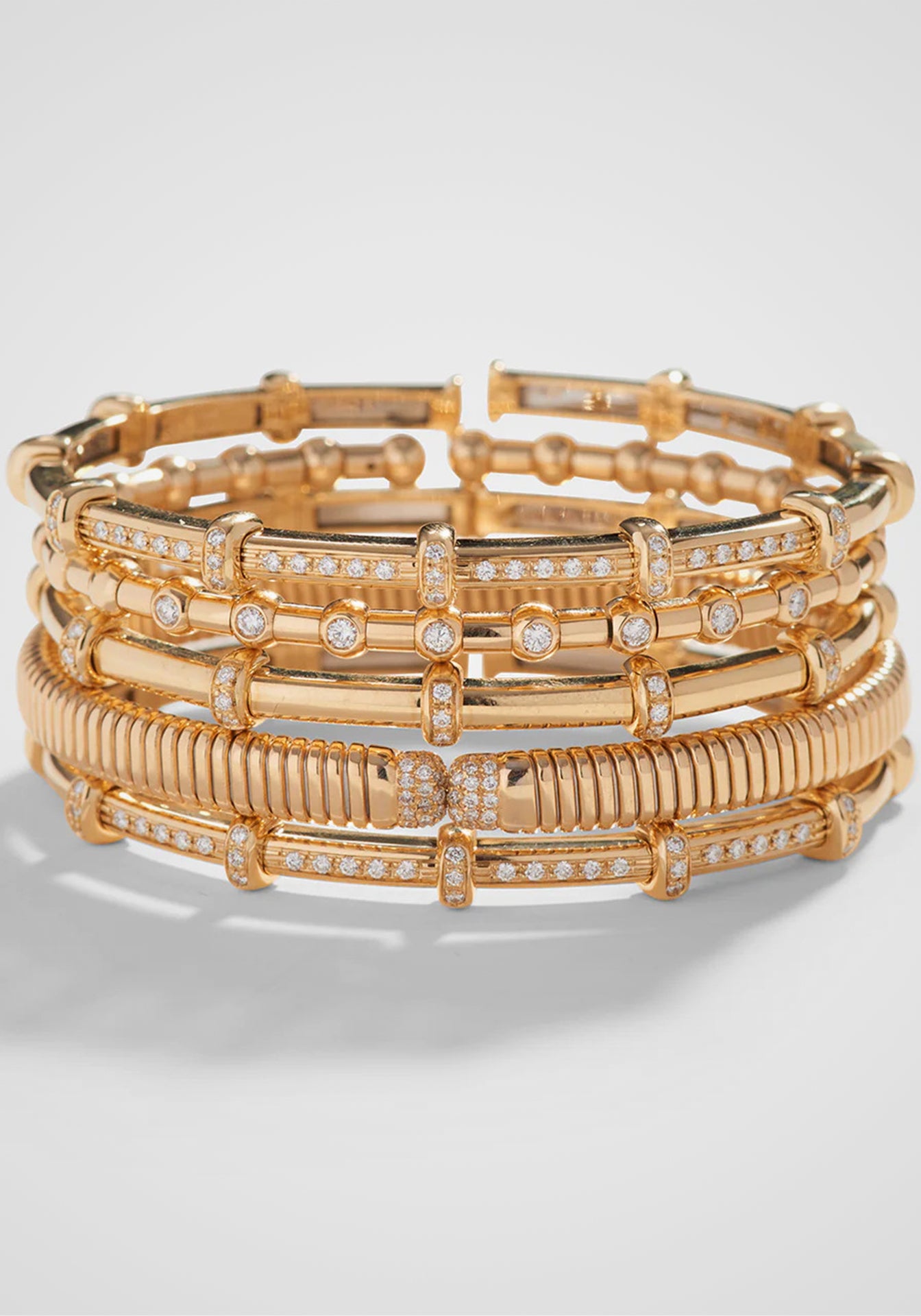 Carly, 18K Yellow Gold + Diamond Bracelet