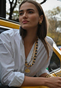 Tab, 18K Yellow Gold Chain Necklace