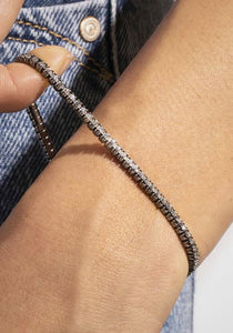 Anyway, 925 Silver + Diamond Bracelet