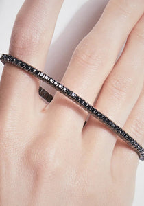 Anyway, 925 Silver + Black Diamond Bracelet