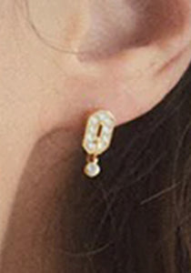 Mini My Way, 18K Yellow Gold + Diamond Earring