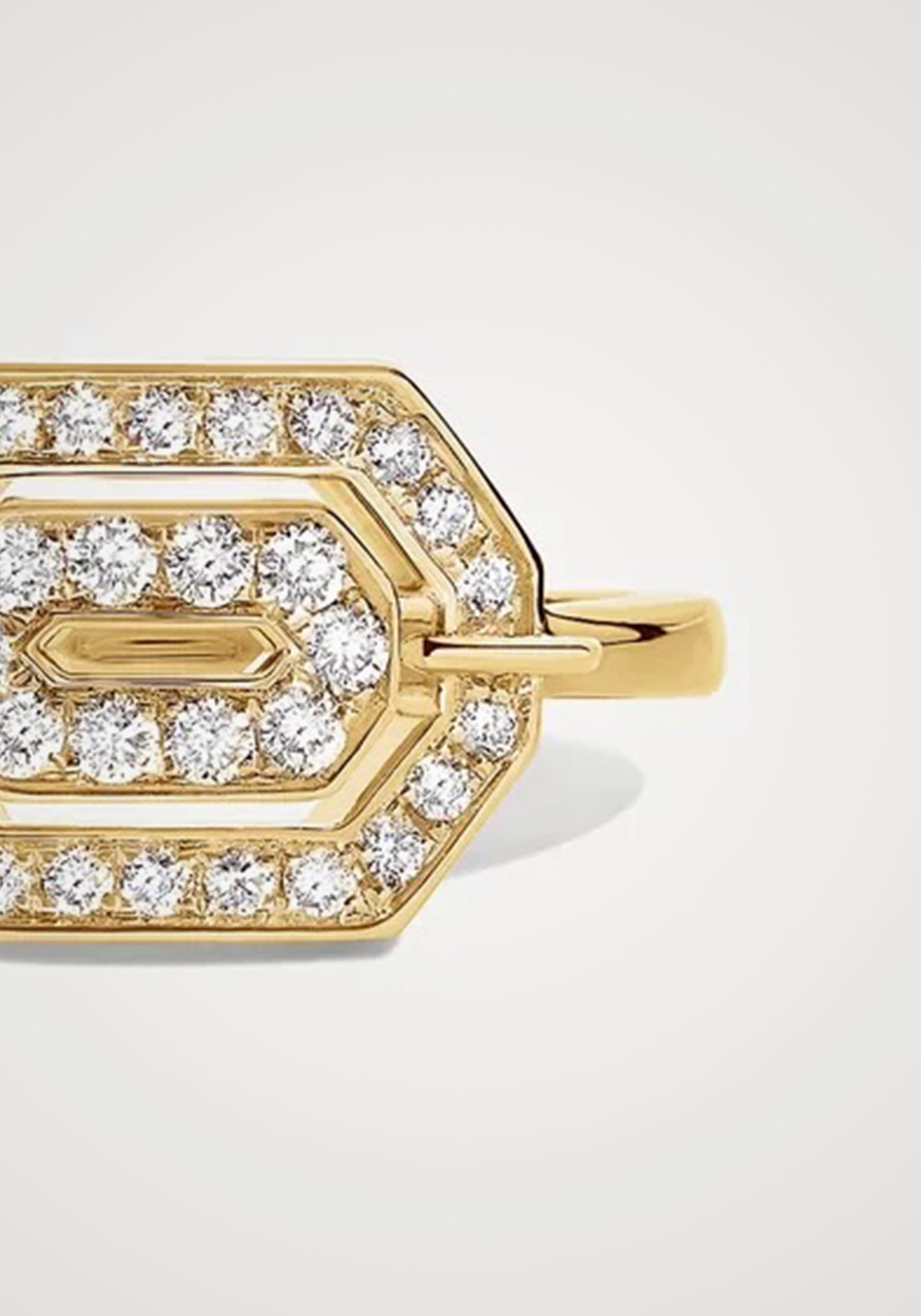 Mini My Way, 18K Yellow Gold + Diamond Ring