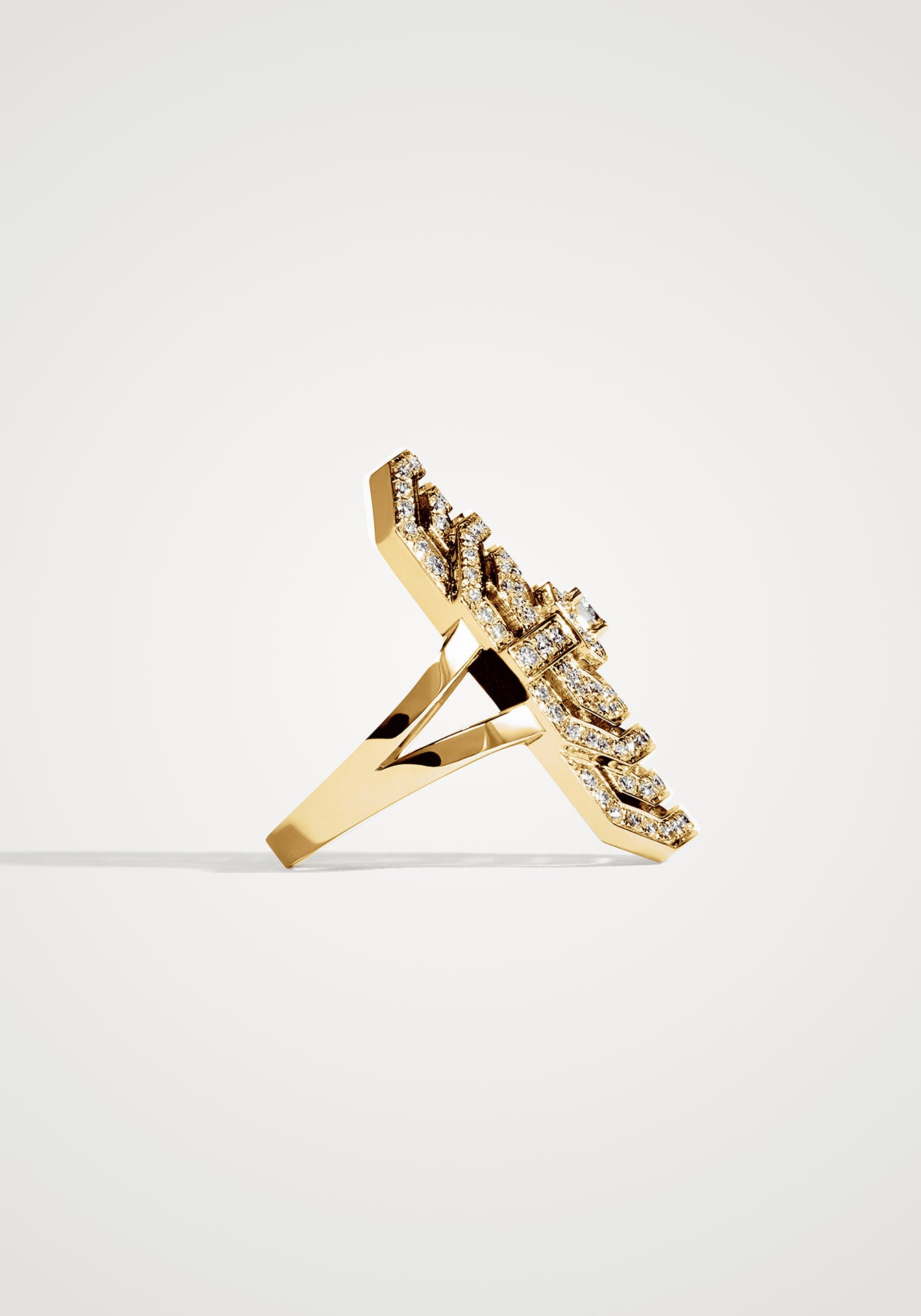 My Way, 18K Yellow Gold + Diamond Ring