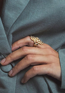 My Way, 18K Yellow Gold + Diamond Ring