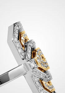 Petite My Way, 18K White Gold, Yellow Gold + Diamond Ring