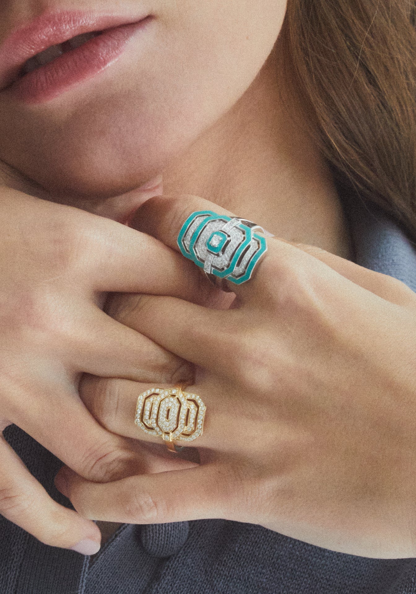 Petite My Way, 18K Yellow Gold + Diamond Ring