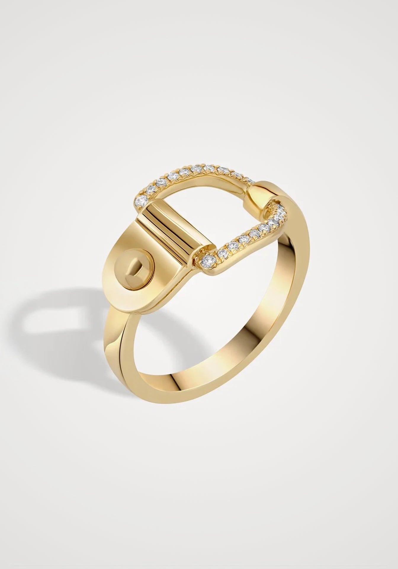 Rivet, 18K Yellow Gold + Diamond Earrings