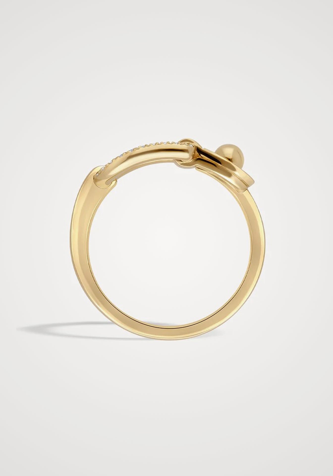 Rivet, 18K Yellow Gold + Diamond Earrings