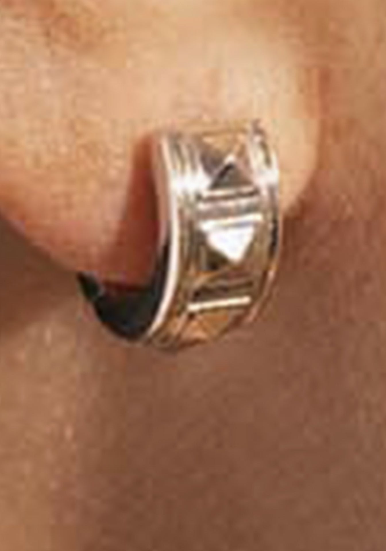 Rockaway Spike, 925 Silver Hoop Earring