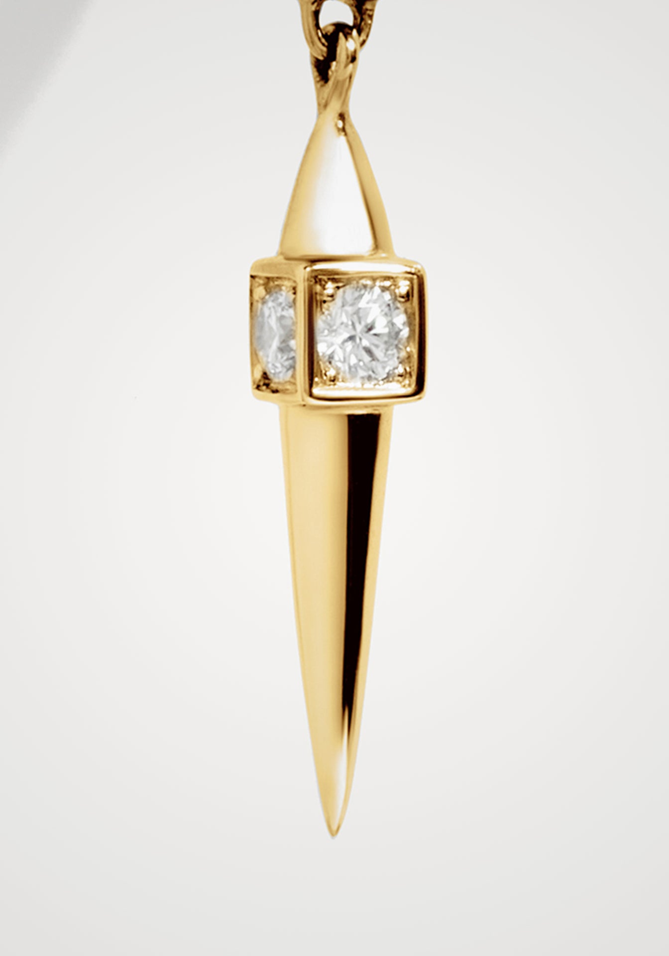 Creole Rockaway Peak, 18K Yellow Gold + Diamond Earring