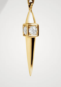 Creole Rockaway Peak, 18K Yellow Gold + Diamond Earring