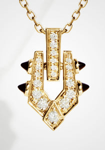 Spike, 18K Yellow Gold + Diamond Necklace