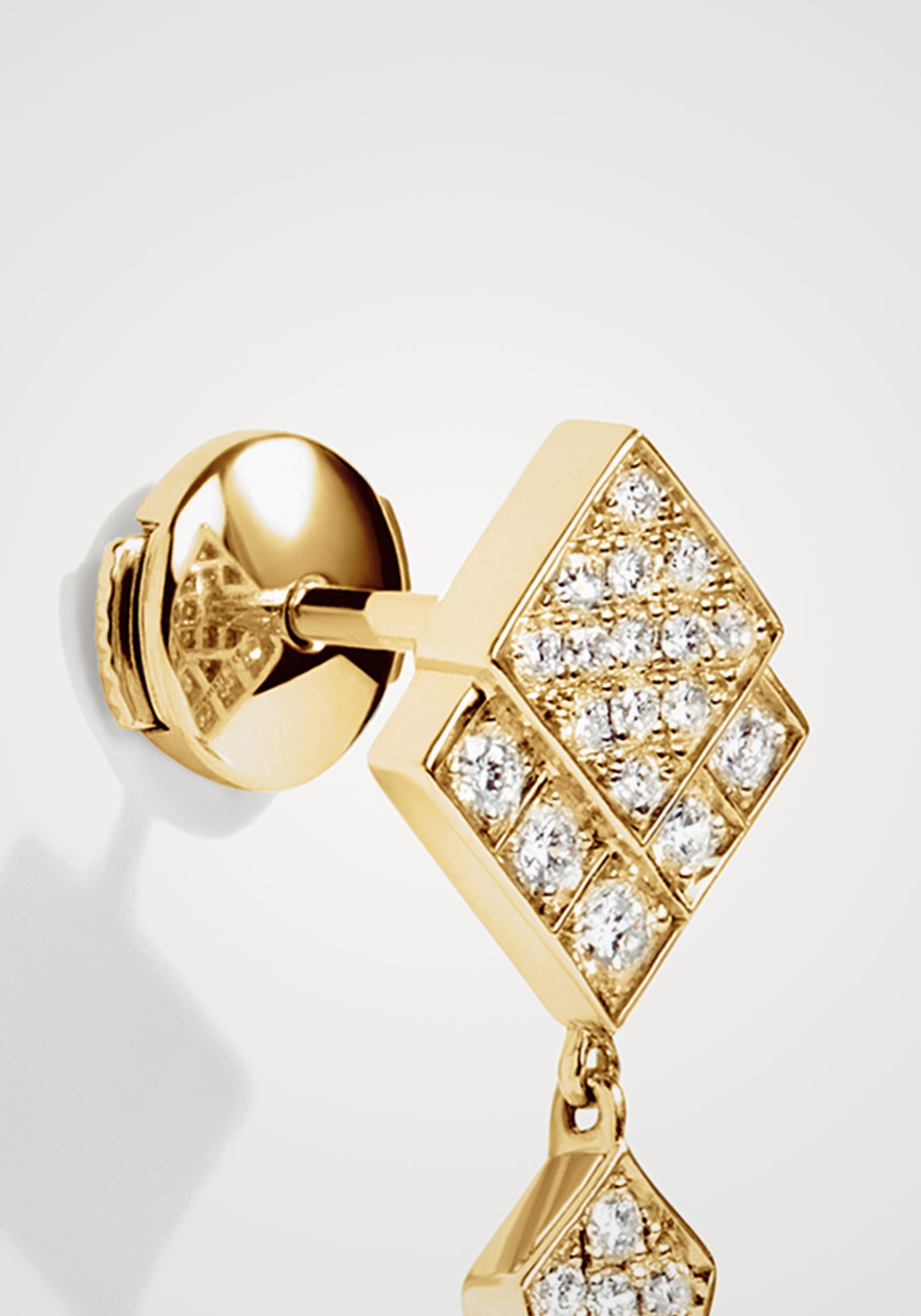 Stairway, 18K Yellow Gold + Diamond Earring