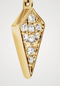 Stairway, 18K Yellow Gold + Diamond Earring