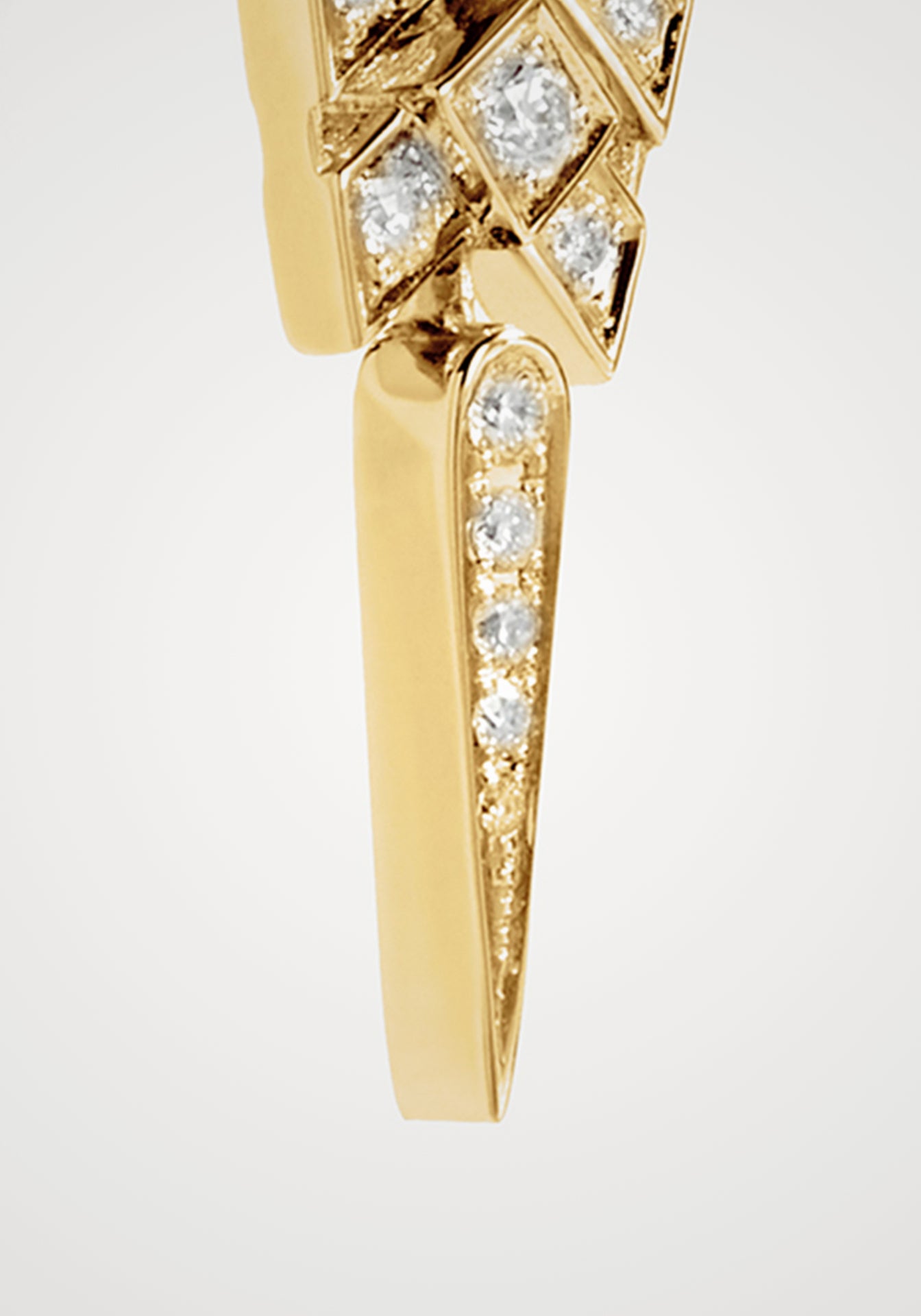 Stairway S, 18K Yellow Gold + Diamond Earring