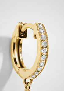 Little Creole Stairway, 18K Yellow Gold + Diamond Earring