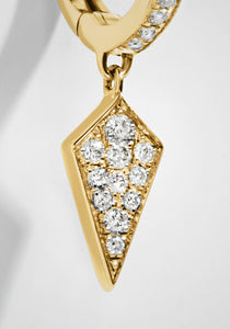 Little Creole Stairway, 18K Yellow Gold + Diamond Earring