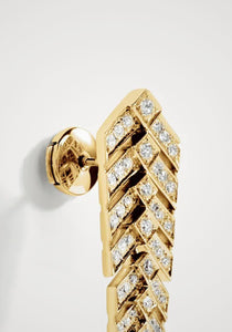 Stairway XL, 18K Yellow Gold + Diamond Earring
