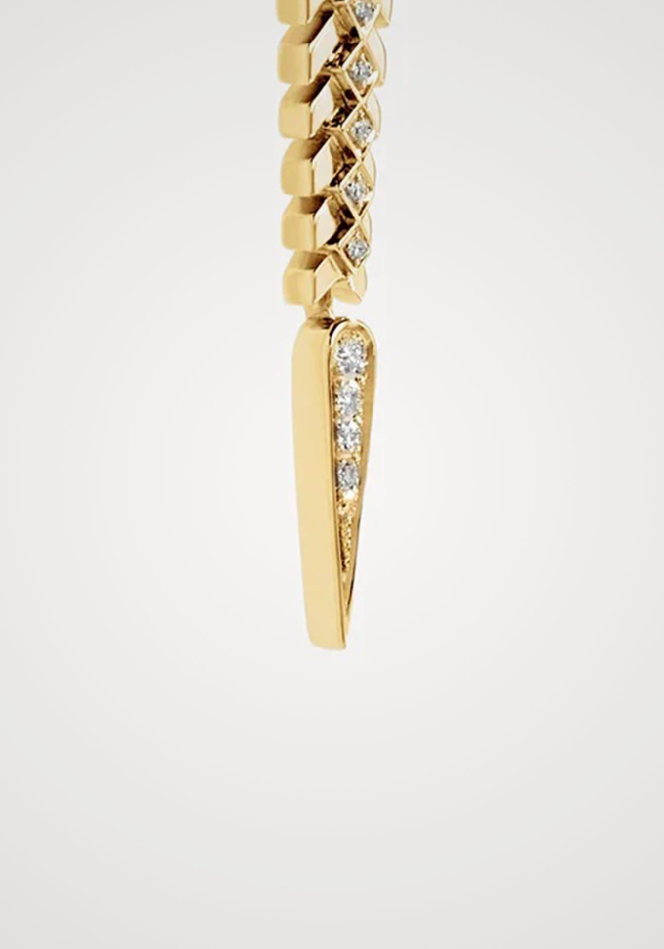 Stairway XL, 18K Yellow Gold + Diamond Earring
