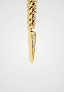 Stairway XL, 18K Yellow Gold + Diamond Earring