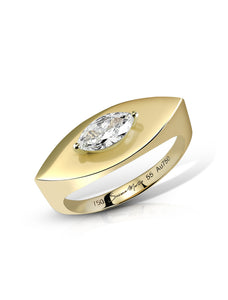 Unstoppable Eye Candy Marquise, 18K Yellow Gold + Diamond Ring