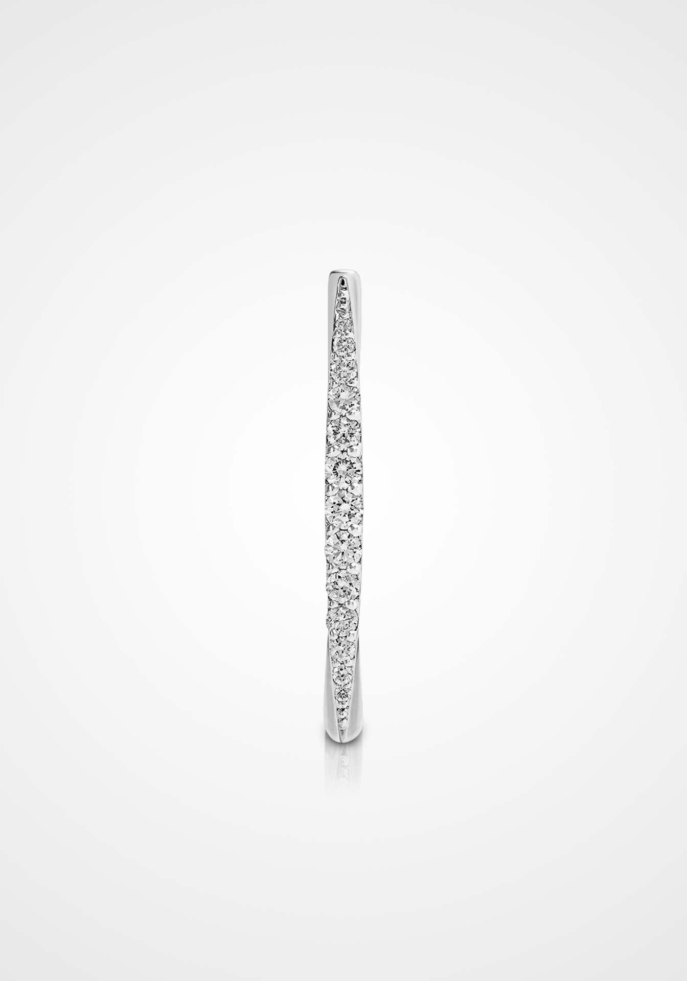 Unstoppable Maxi Frosting, 18K White Gold + Diamond Huggies