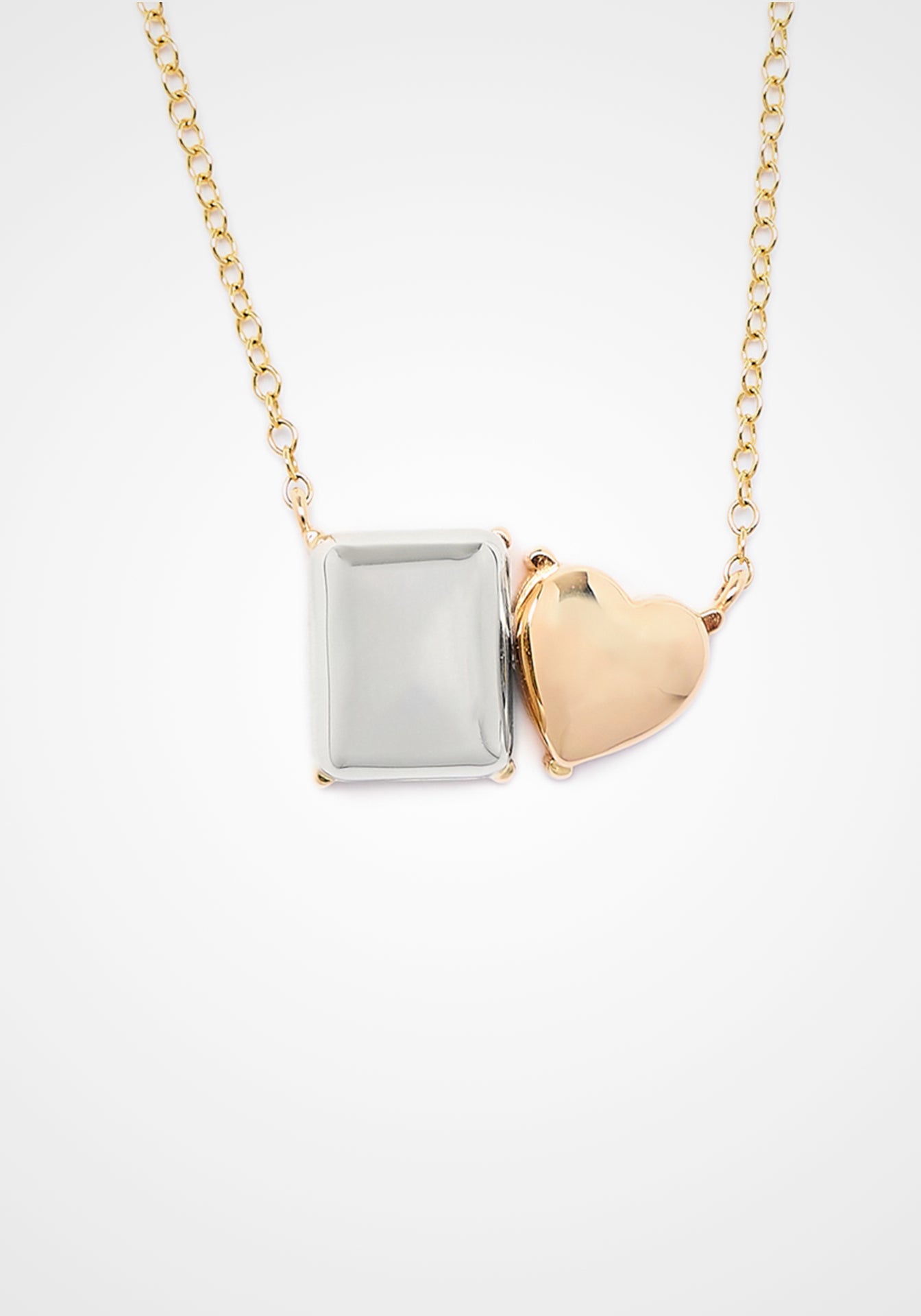 Stoned Toi Et Moi, 14K Yellow Gold Necklace