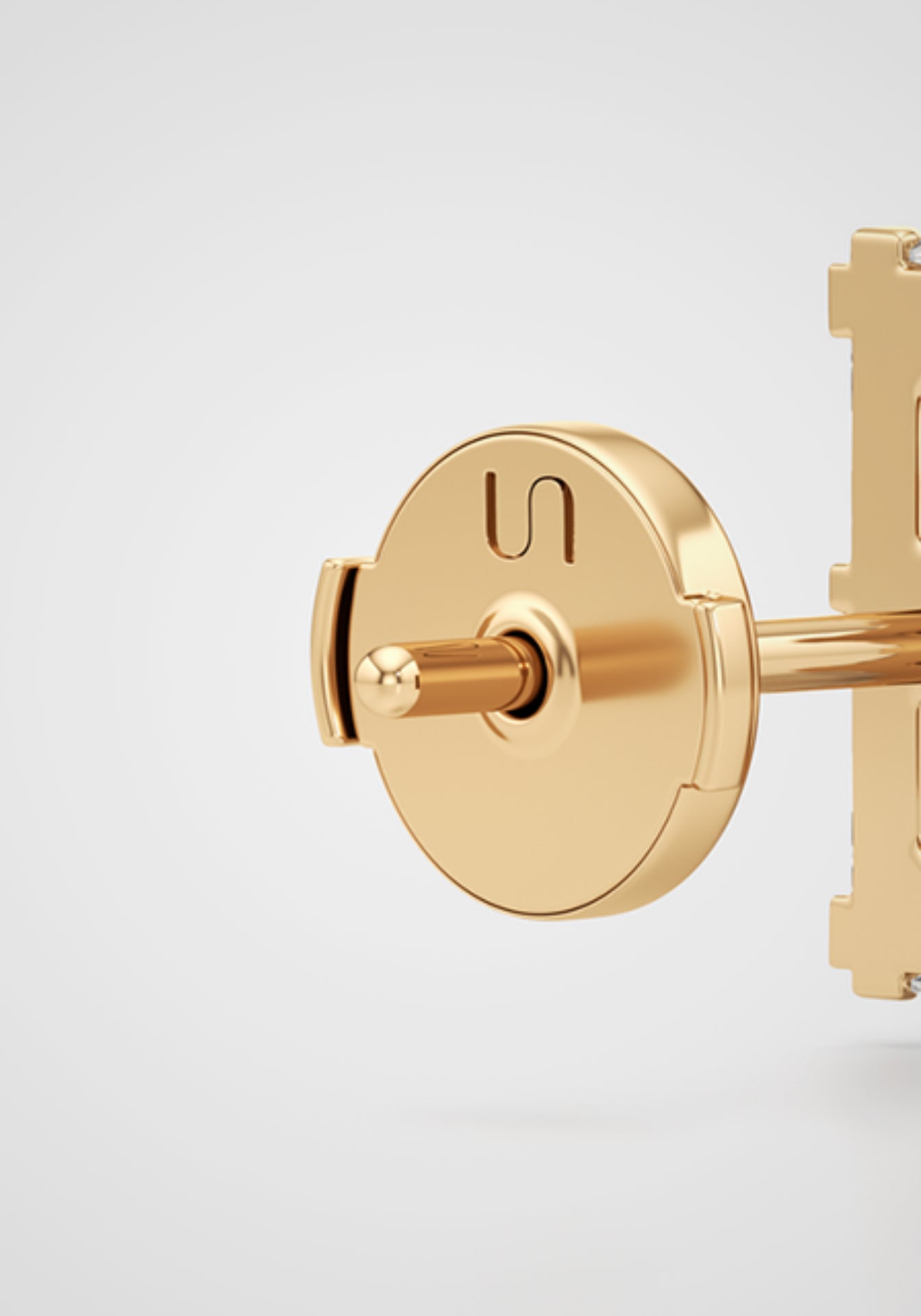 Armor Themis, 18K Yellow Gold + Pavé Diamond Studs
